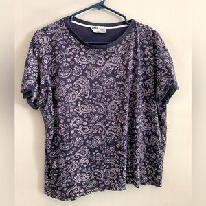 Vintage Zara Trafaluc Paisley Crew Neck T Shirt Size small vintage